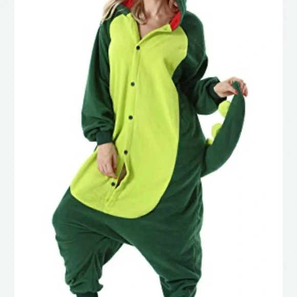 Fabulous Green 3D Dinosaur Adult Costume for Halloween with a beautiful tail🔥🔥🔥 - Picture 10 of 13